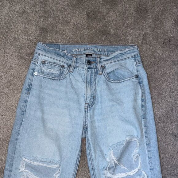 American Eagle 90s Straight Jeans Size 00 - Picture 4 of 14
